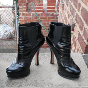 Prada Platform High Heel Leather Boots